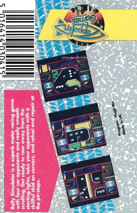 Rally Simulator (UK) (1988) box cover back